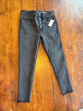 GAP Kids Black Button-Fly Skinny Jeans